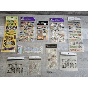 Sticker Lot - Halloween October Ghosts Scrapbooking 3D Stickers Jolee's RARE #2
